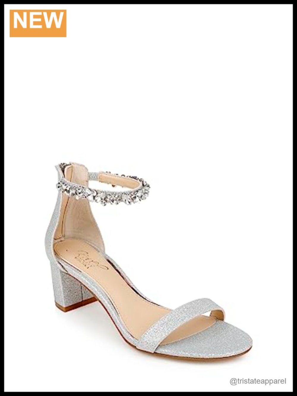 Open Toe Block Heel Sandal with Ankle Strap and Zip Closure
